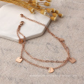 Stainless Steel Double Link  Chain 18k Gold Plated   Personalized  Anklet